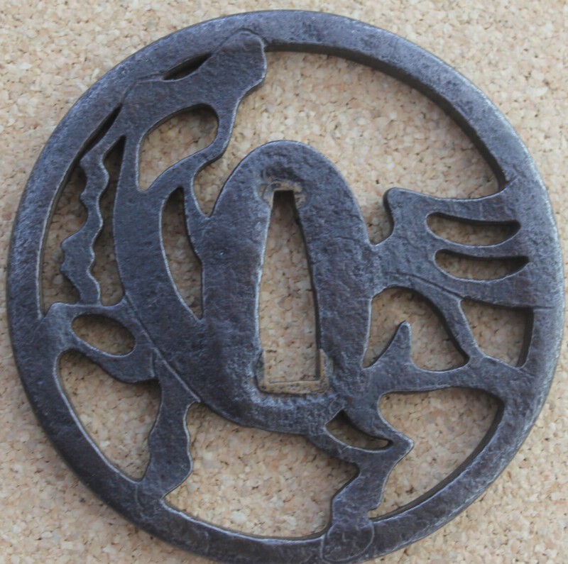 Sukashi Iron Tsuba of a horse